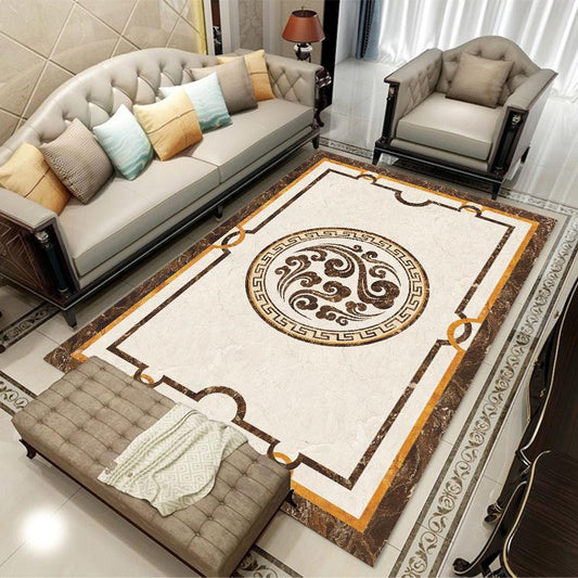 Marble Pattern Bedroom Bedside Blanket Chinese and European Style Living Room Carpet Household Square Floor Mats