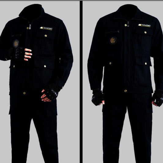 Work Clothes Suits Men's Spring and Autumn Suits Electric Welding Suits Anti-scalding Wear-resistant Welding Work Clothes Labor Insurance Suits