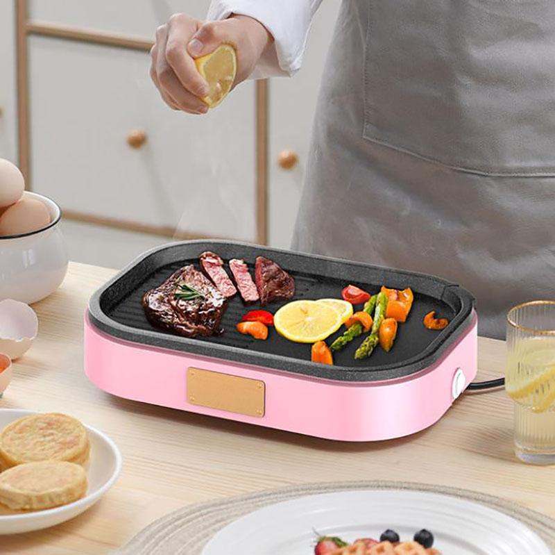 900W Electric Baking Pan Frying and Baking Machine Flat Bottom Frying Pan Kitchen Supplies for Family