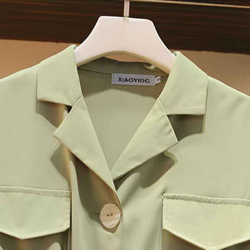 2pcs/set Summer Women Long Sleeve Shirt Jacket+Casual Long Pants 2 Piece Set Office Lady Shirt Casual Trousers Suit