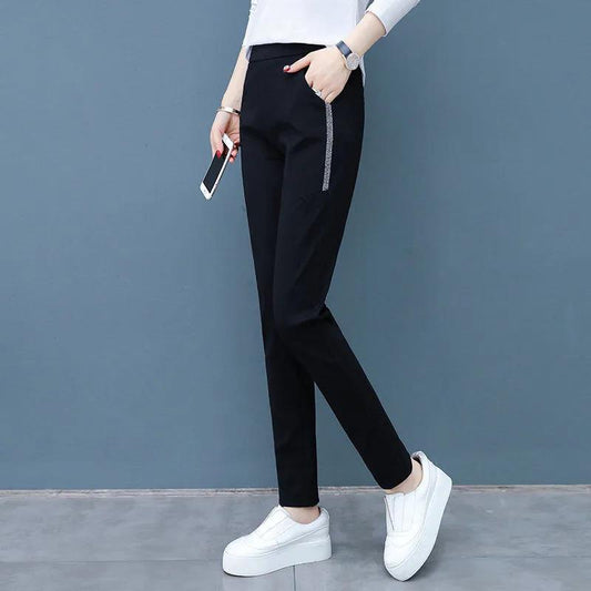 High Waist Pants Plus Size Women's Loose Casual Sports Pants Trousers Women's Straight Harem Pants