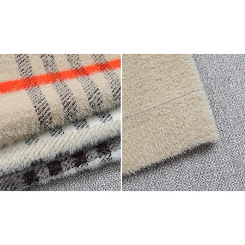 Women's Winter Hooded Coat Mid-length Thick Autumn and Winter Korean Loose Casual Button Coat Warm Clothing Plaid Hood Jacket Thick Cardigan Coat