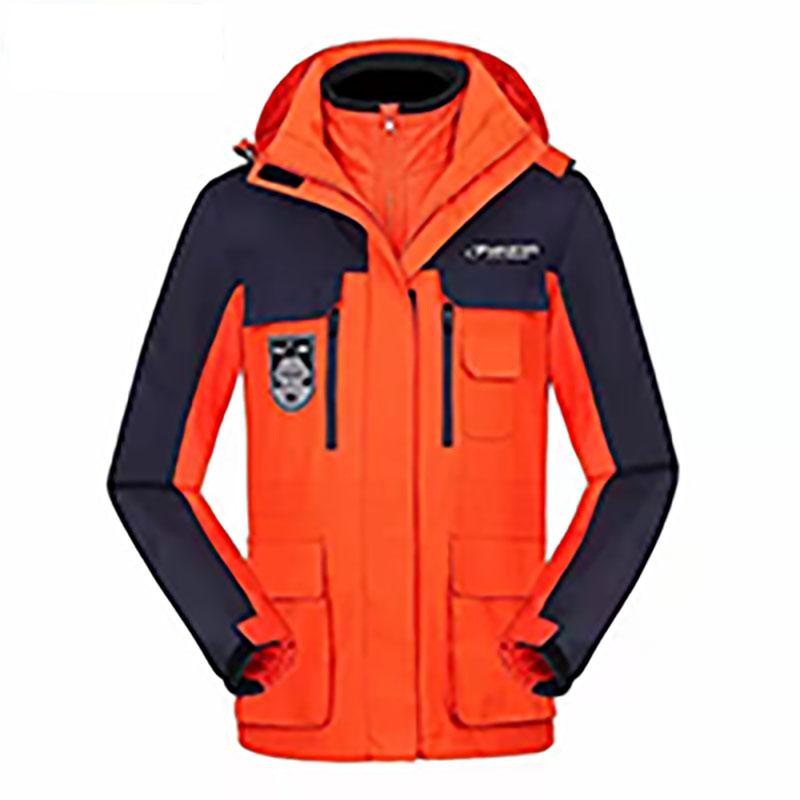 100 Kilograms Can Wear Autumn and Winter Windproof, Waterproof and Warm Two-in-one Detachable Two-piece Outdoor Mountaineering and Skiing Men's Jacket