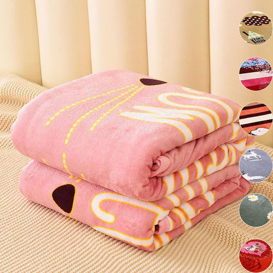 1.5/1.8/2m Bed Flannel Bed Sheet Single Double Coral Pile Blanket Double Sided Plush Bed Sheet Twin Queen King Size