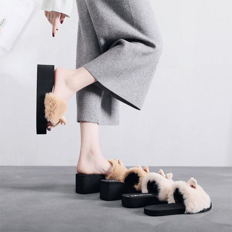 Autumn and Winter Pure Cotton Slippers Indoor Non-slip Soft-soled Shoes Warm Simple Plush Cotton Shoes