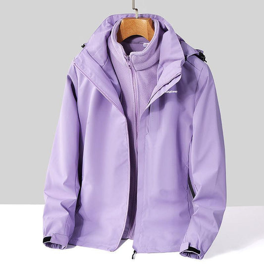 Waterproof Softshell Jacket Women Fleece Lined Hooded Coat Windproof Overcoat 2021 Winter Outdoor Hiking Skiing Jacket