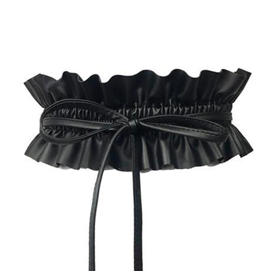 Women's Wide-waisted Skirt with Elastic Elastic Waistband Decorative Waistband Fringed Bandage Waist Durable Dancing Belt Dress Belt