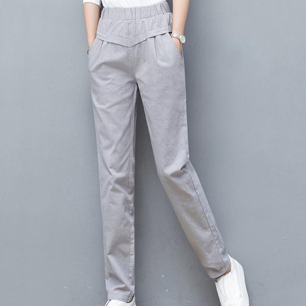 M-8XL Women's Pants Large Size Casual Pants Female Spring and Autumn High Waist Haren Pants Thin Solid Color Long Pants