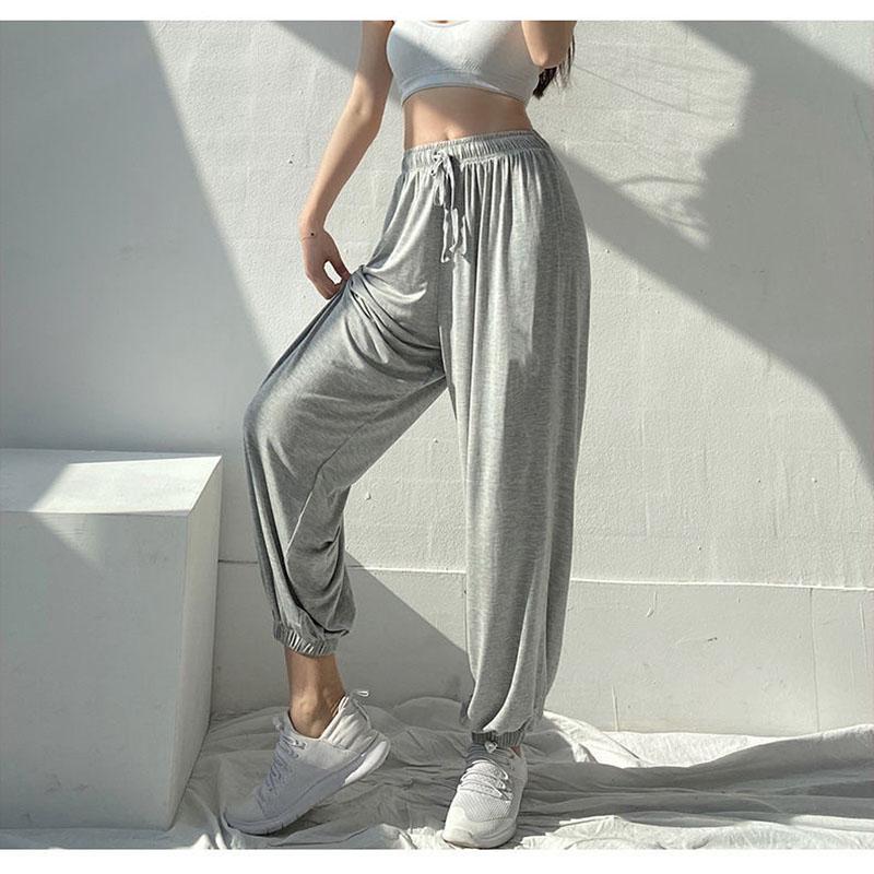 Women's Sports Pants Loose Trousers High Waist Wide Leg Pants Jogging Pants Bloomers