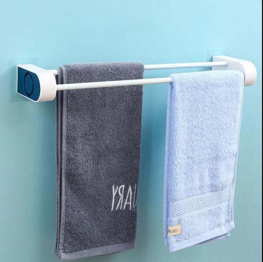 Bathroom Towel Rack Double Pole Hanging Towel Wall Hanging Bathroom Multifunctional Shelf