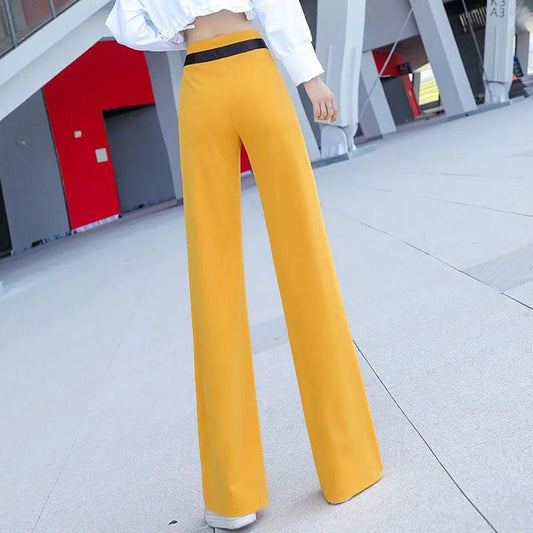 Girls Pants Fashion High Waist Suit Wide Leg Pants Spring and Summer Loose and Thin Drape Straight-leg Pants Thin Section
