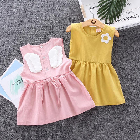 Girls' Cotton Skirt Summer Girls' Princess Skirt Children's Sleeveless Dress Baby Summer 1-4 Years Old