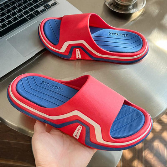Men's Thick-soled Slippers Summer Outdoor Wear Household Deodorant Non-slip Beach Shoes Super Soft Ladies Bathroom Slippers