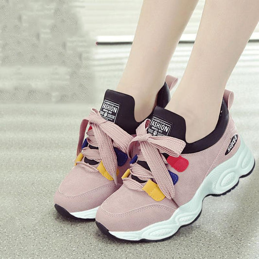 Casual Student Breathable Sneakers Women Walking Sneakers Comfortable and Versatile Platform Travel Running Shoes