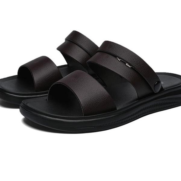 WTEMPO Sandals Men's Slippers Flip Flops Summer Non-slip Soft Beach Shoes Home Go Out