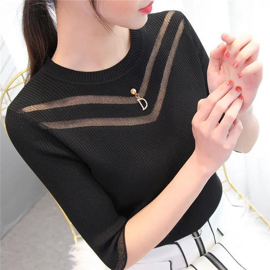 Loose Round Neck T-shirt Women's Short Sleeve Top Summer Bottoming Shirt
