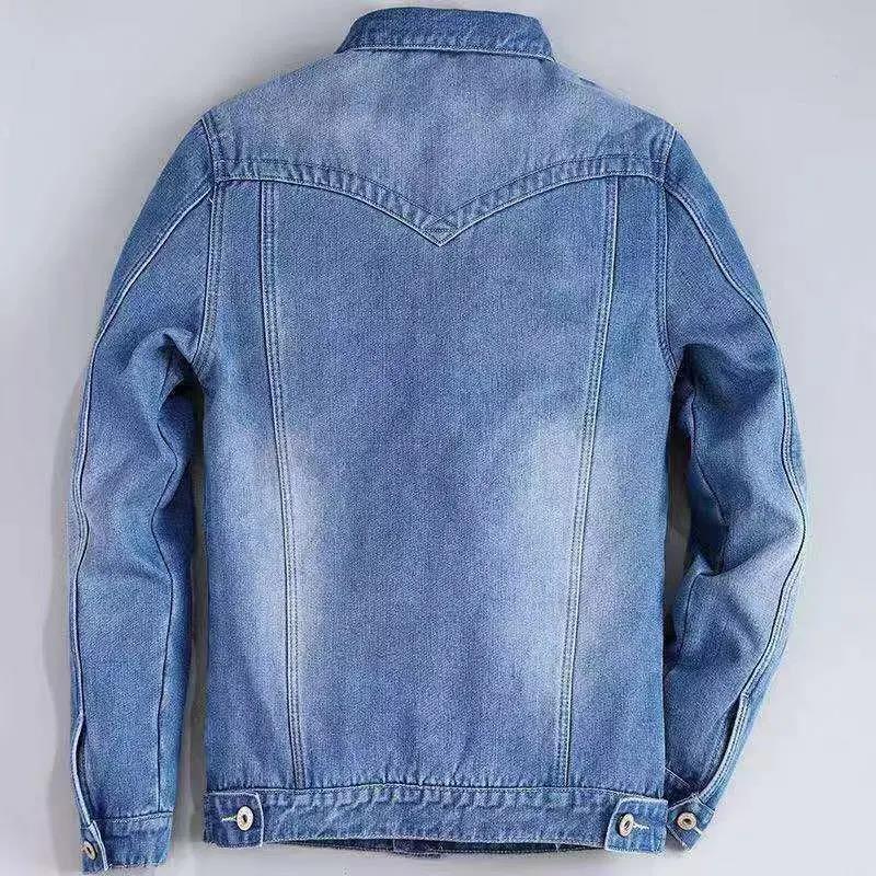 Fall/winter Plus Velvet Denim Jacket Men's Thick Plus Size Coat Thick Warm Cotton Top