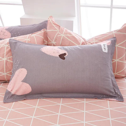 100% Cotton Print Pillowcase Plus Size Thickened Pillowcase Single Double Bedroom Bedding
