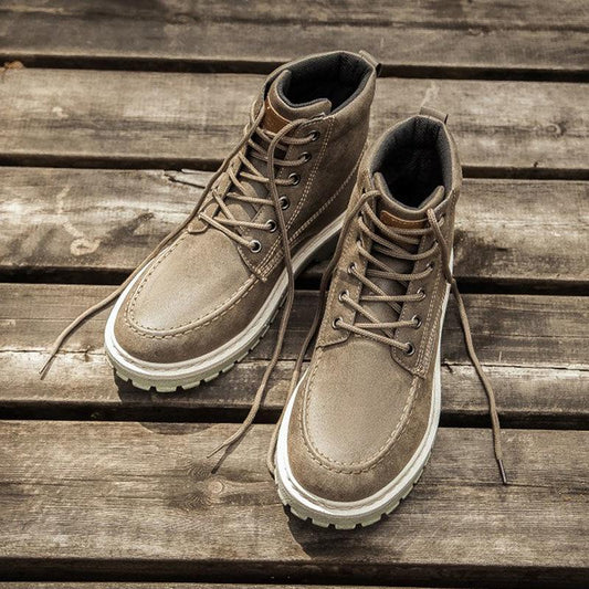 Autumn and Winter Martin Boots Men's Outdoor Casual Sports Boots Leather Snow Boots