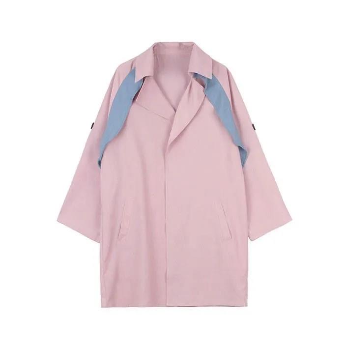 Spring Large Size Windbreaker Boutique Trendy Coat Soft Loose Top Casual Comfortable Women Clothing Long