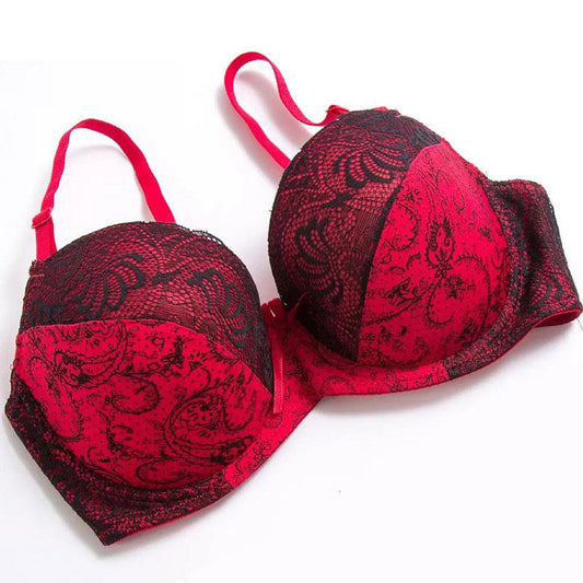 Big Breasts Sexy Lace Fat Women's Thin Large Underwear Plus Fat Size Gather Bra 200 Kg Fat Bra