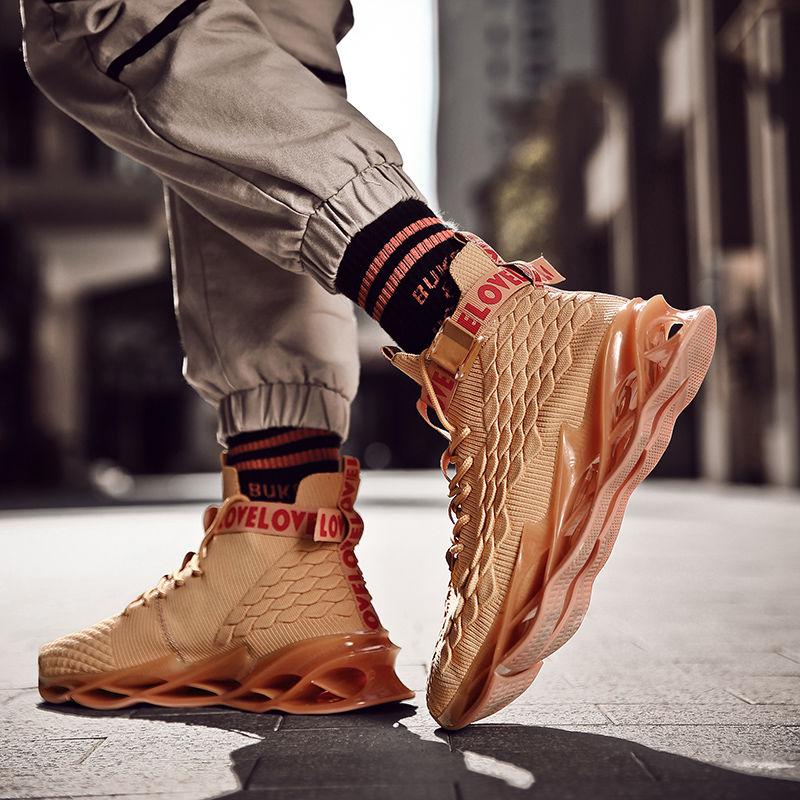 Blade men's shoes white shoes increase casual high-top shoes men's tide shoes sports running shoes