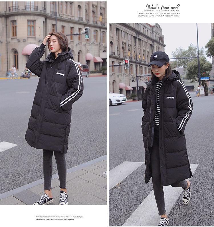 Korean Winter Coat Women's Mid-length Over-the-knee Cotton-padded Jacket Loose Cotton-padded Clothes Tide Ins