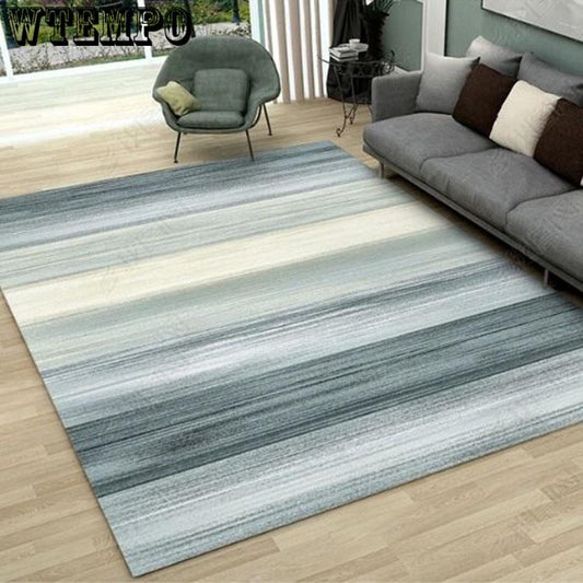 Geometric Print Non Slip Microfiber Living Room Decorative Modern Washable Area Rug Mat