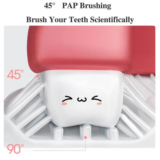 Children's U-shaped Toothbrush 2-8-9-15 Years Old Baby Baby Soft Bristled Silicone Toothbrush Antibacterial Brush Head