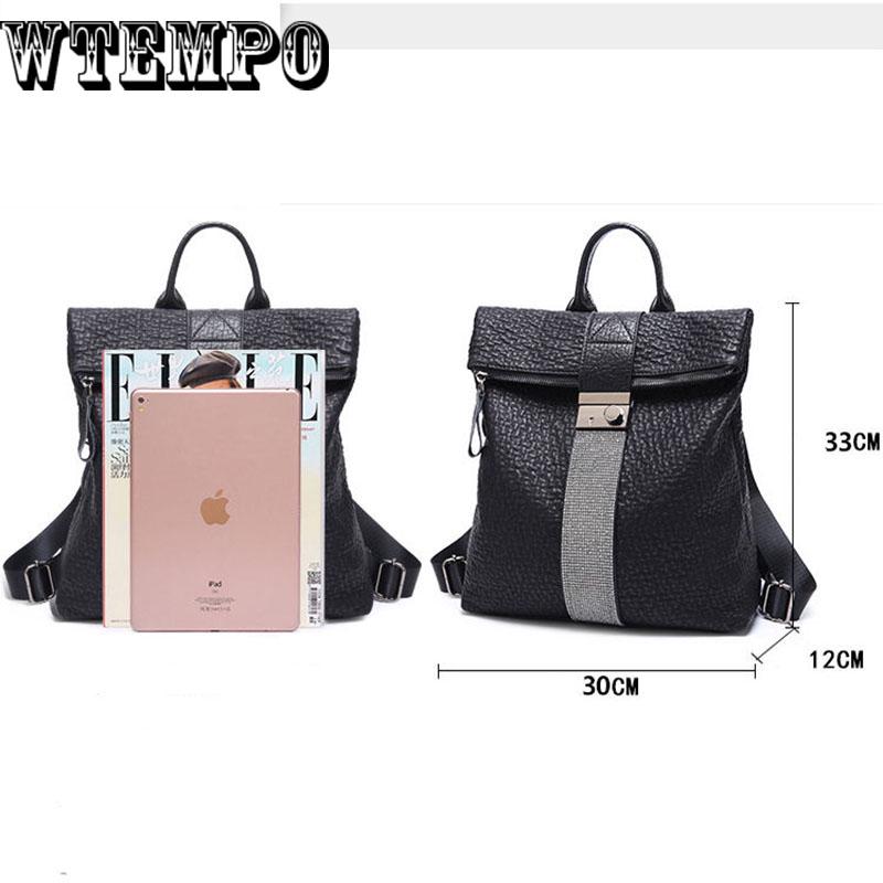 Retro Fashion Ladies Backpack Leather High Quality School Bag Shoulder Bag for Youth Bags