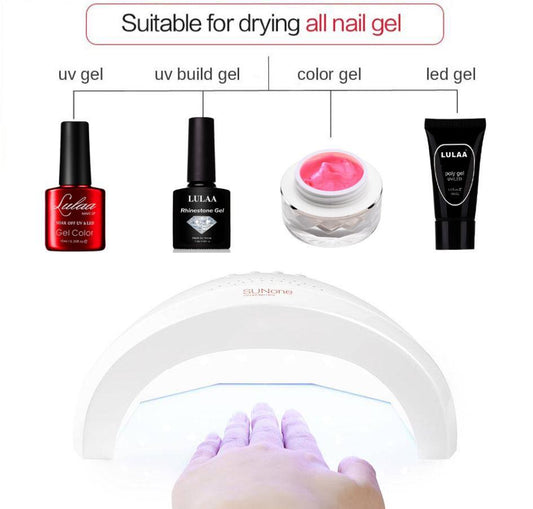 Gel Polish Nail Art Manicure Tools Kit UV LED Nail Lamp Dryer Nail Set Kit Gel Varnish Set