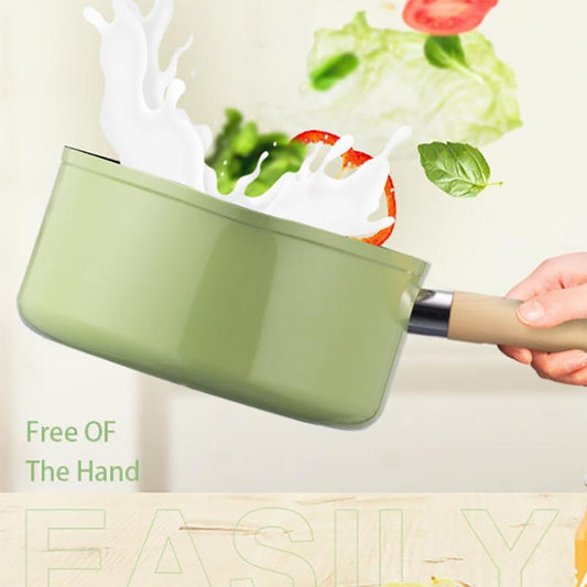 Avocado Color Maifan Stone Milk Pan Non-stick Pan Household Milk Pan General Milk Pan