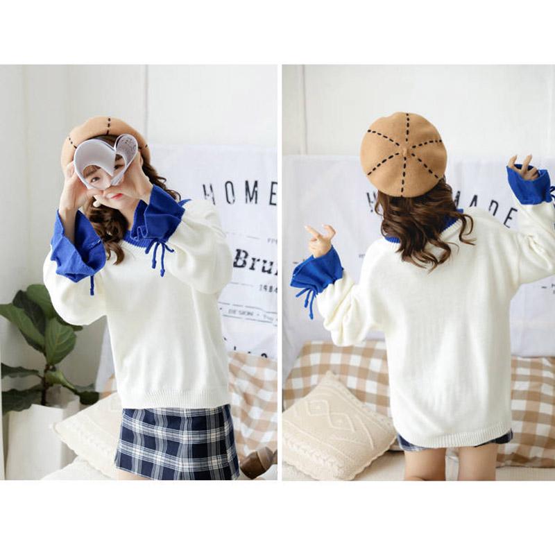 Large Size Warm Cashmere Sweater V-neck Sweater Female Autumn and Winter Solid Color Long Sleeve