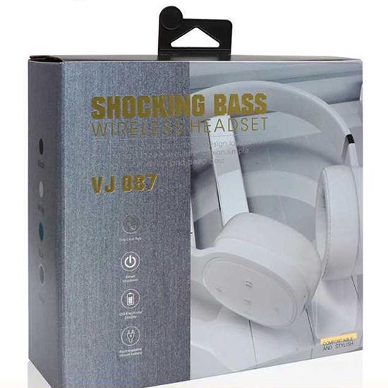 Wireless Headset Bluetooth 5.0 Stereo Foldable Headphones Built-in Mic Soft Protein Padding Flexible