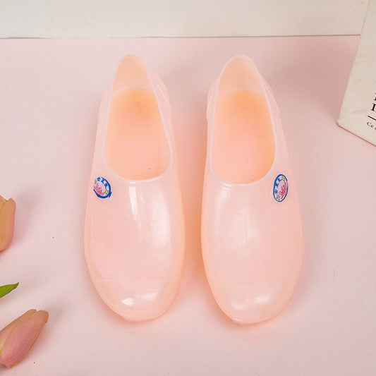 Ladies Four Seasons Rain Boots Low-top Waterproof Slippery Wear-resistant Soft Fashion Shallow Mouth Kitchen Plastic Work Shoes
