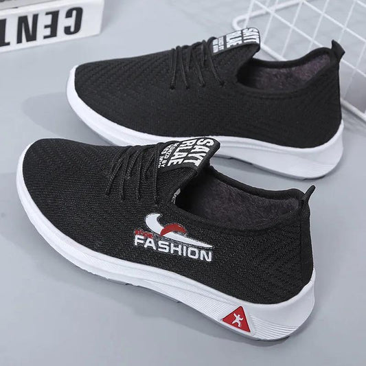 Autumn and Winter Cloth Shoes Women's Walking Shoes Soft Bottom Non-slip Mother Sports Shoes
