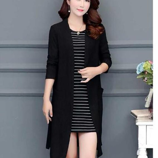 Loose Large Size Jacket Female Shawl In Long Sweater Soft Color Cardigan Long Sleeve