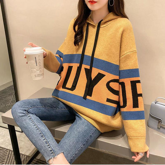 Pullover Women Sweater Long Sleeve Sweaters Loose Embroidery Knitted Sweater Women's Jumper Plus Size