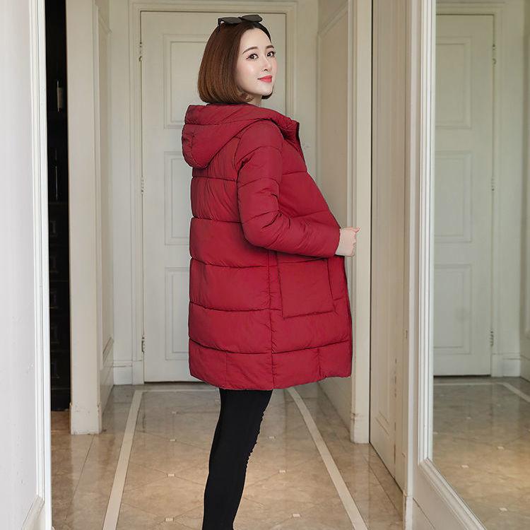 Mother Wear Middle-aged and Elderly Women's Padded Jacket, Women's Mid-length Loose Padded Jacket, Plus Fertilizer To Increase The Coat