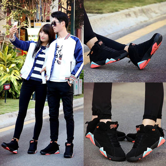 High help couple shoes one man and one female trend wild little white shoes sports shoes men