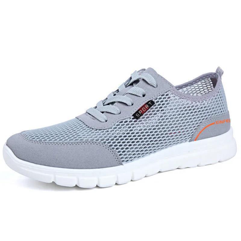 Men's Spring and Summer Breathable Mesh Shoes Casual Men's Tennis Shoes Anti Slip and Deodorant Sports Running Flat Shoes