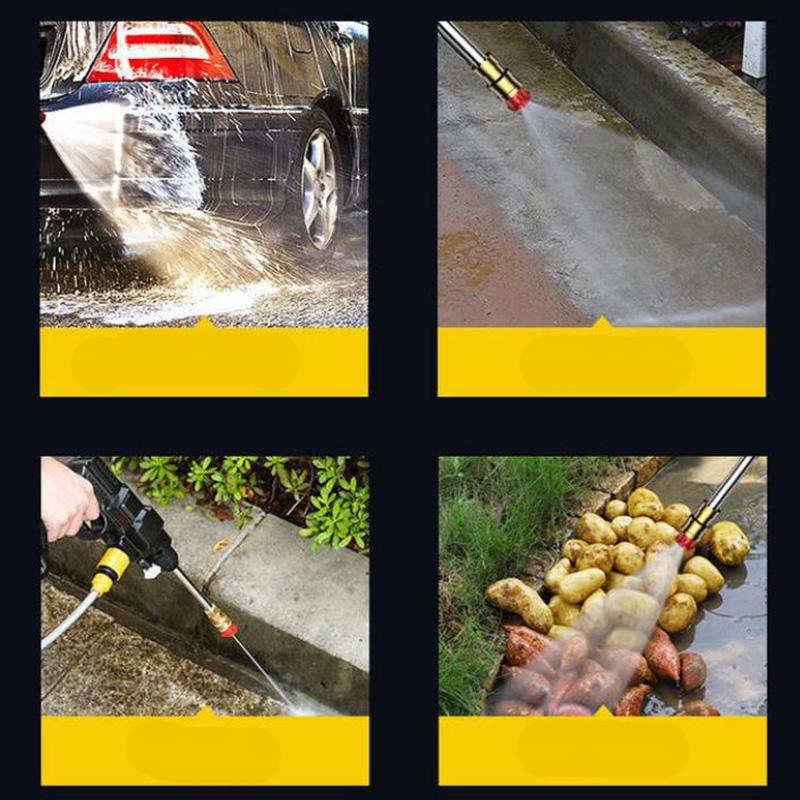 High-power Electric High-pressure Water Gun Five-in-one Nozzle Luxury Suit Portable Car Washing Machine Dirt Cleaning Machine