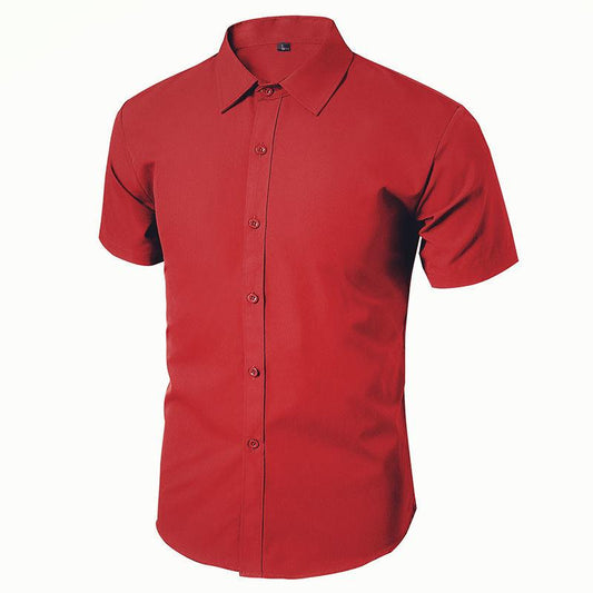 Men's Short-sleeved Business Shirts Plus Fat Plus Size Occupational Formal Wear Men's Casual Suit Shirts
