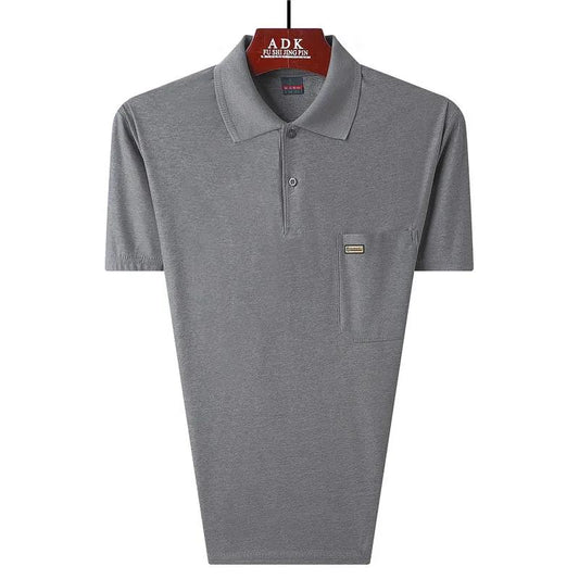 Dad Short-sleeved T-shirt Men's Shirt Summer Middle-aged Men's Top Clothes Middle-aged and Old Men's Men's Grandpa Clothes