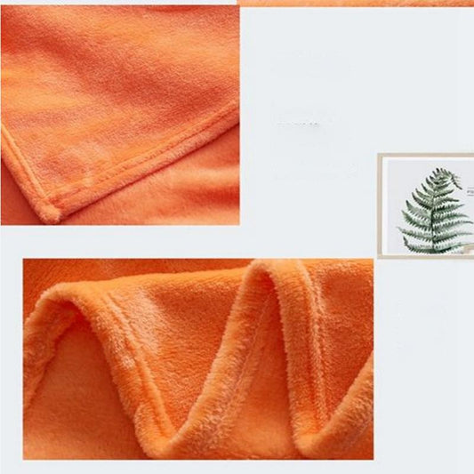 Pure Color Coral Fleece Blanket Leisure Blanket Sofa Blanket Thin Summer Cover Blanket Air Conditioning Blanket Flannel Blanket Sheet