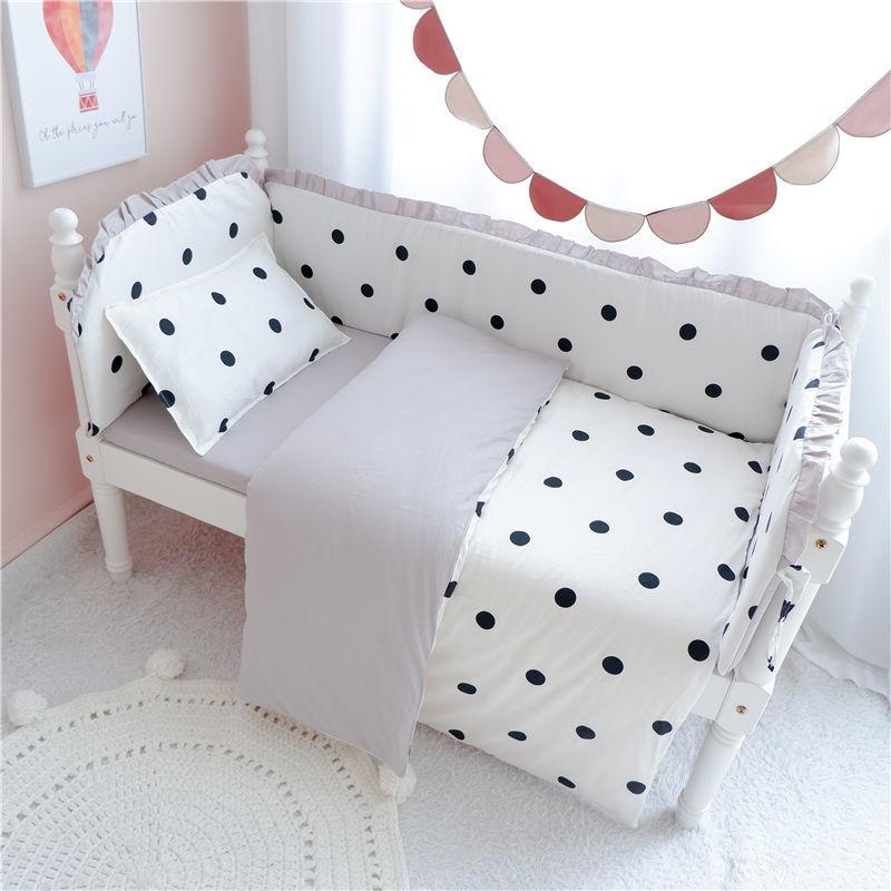 Crib Bed Surrounding Newborn Baby Pure Cotton Anti-collision Children's Stitching Bed Bed Surrounding Winter Thickening Bed Surrounding Soft Package