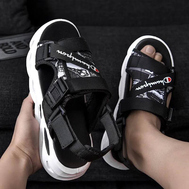 Sandals Men's Summer Men's Beach Shoes Breathable Non-slip Wear-resistant Soft Bottom Men's Dual-use Sandals and Slippers