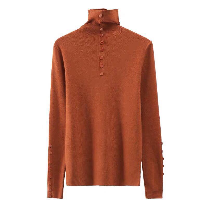 Turtleneck Pullover Sweater Women Fall/winter Style Loose Inner Bottoming Shirt Fashion Long-sleeved Blouse