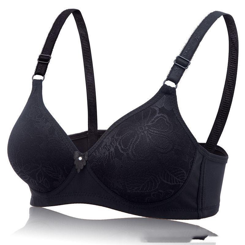 Large Size Thin Skin-friendly Bra Three-breasted Women's Underwear Without Steel Ring Comfortably Gathered