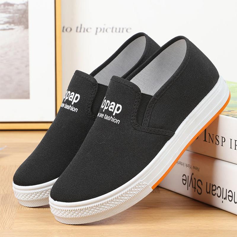 Spring and Summer Schoolgirl Canvas Shoes Korean Style Old Beijing Cloth Shoes Non-slip Tendon Bottom Low-top Flat Shoes